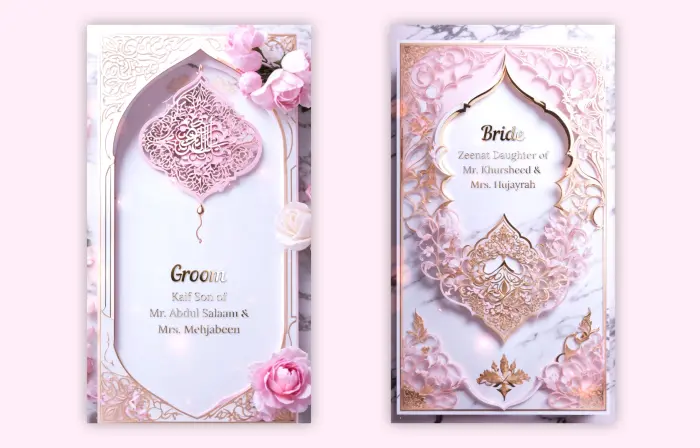 Captivating 3D Muslim Wedding Invitation Instagram Story